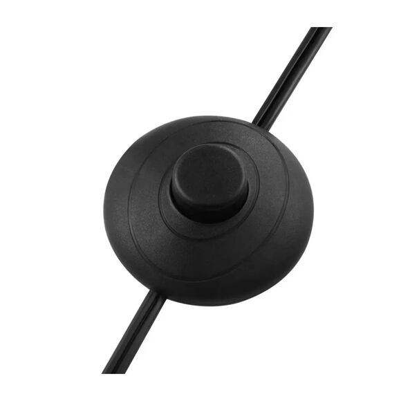 Hampton Bay Calero 50 In. Black Straight Arc Floor Lamp LED Accent lighting - Picture 7 of 7